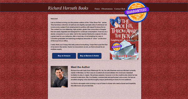 Author Richard Horvath - If The Shoe Fits, Throw Away the Box